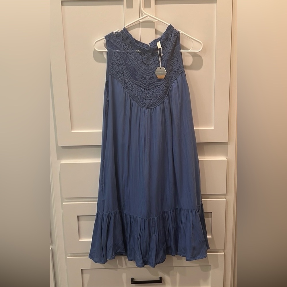 Blue maternity dress
